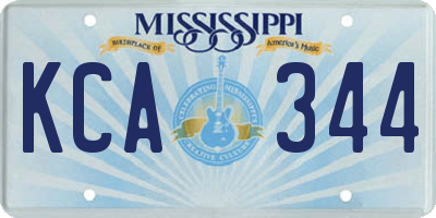 MS license plate KCA344