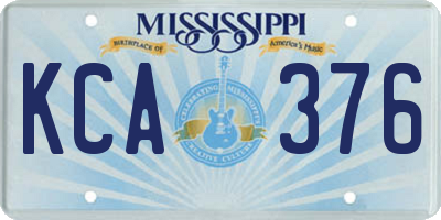 MS license plate KCA376