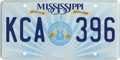 MS license plate KCA396