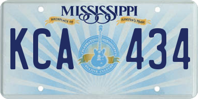 MS license plate KCA434