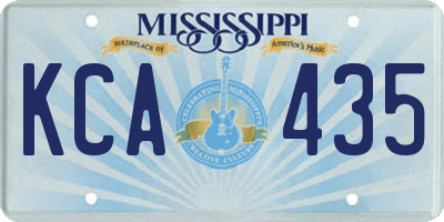MS license plate KCA435