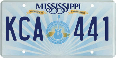 MS license plate KCA441