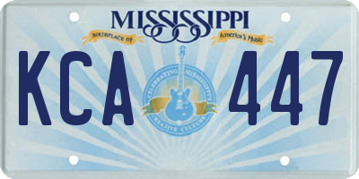 MS license plate KCA447