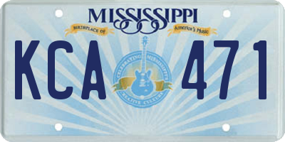 MS license plate KCA471