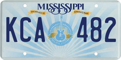 MS license plate KCA482