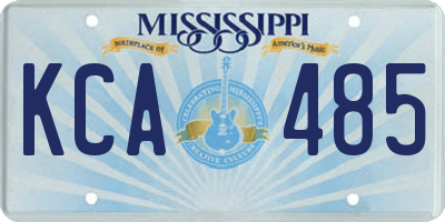 MS license plate KCA485