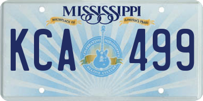 MS license plate KCA499