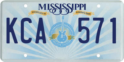 MS license plate KCA571