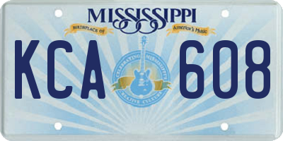 MS license plate KCA608