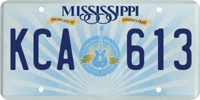 MS license plate KCA613