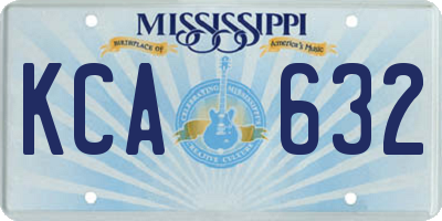 MS license plate KCA632