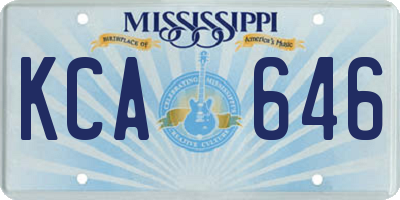 MS license plate KCA646