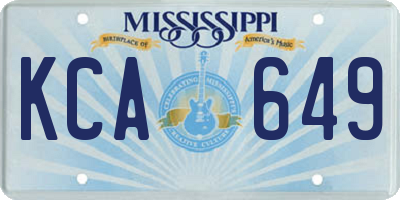 MS license plate KCA649