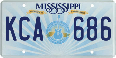 MS license plate KCA686