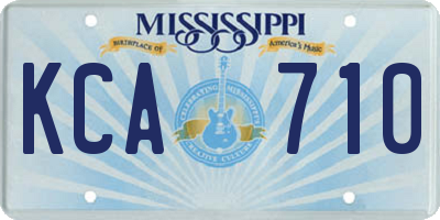MS license plate KCA710