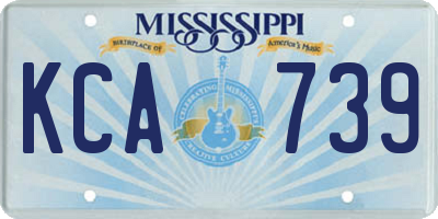 MS license plate KCA739