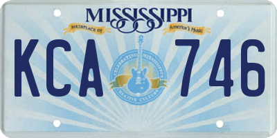 MS license plate KCA746