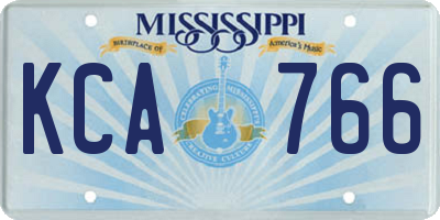 MS license plate KCA766