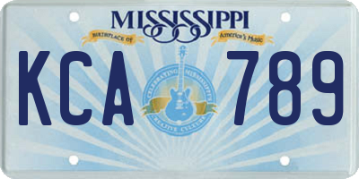 MS license plate KCA789