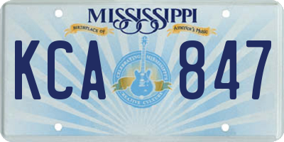 MS license plate KCA847
