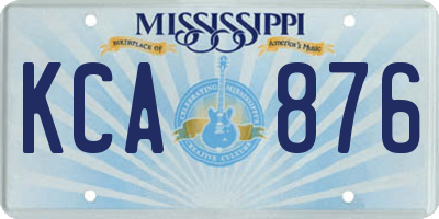 MS license plate KCA876