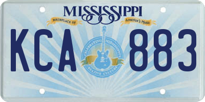 MS license plate KCA883