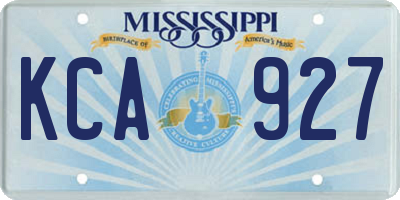 MS license plate KCA927