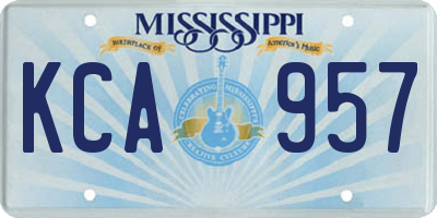 MS license plate KCA957