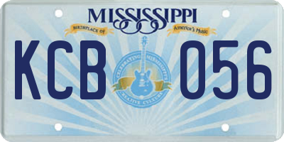 MS license plate KCB056