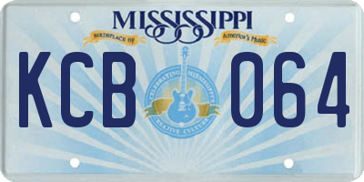 MS license plate KCB064