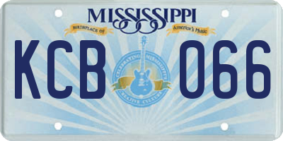 MS license plate KCB066