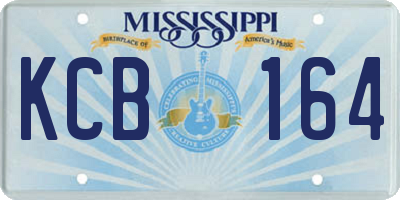 MS license plate KCB164