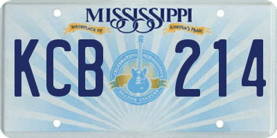 MS license plate KCB214