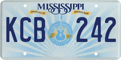 MS license plate KCB242