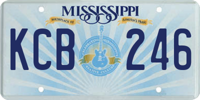 MS license plate KCB246