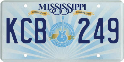 MS license plate KCB249