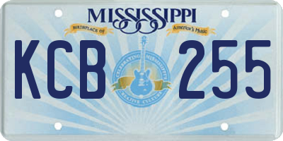 MS license plate KCB255