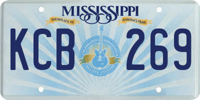 MS license plate KCB269