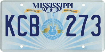 MS license plate KCB273