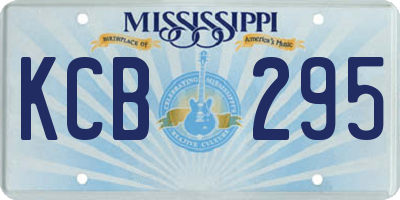 MS license plate KCB295