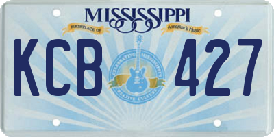MS license plate KCB427