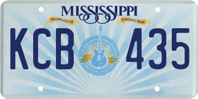 MS license plate KCB435