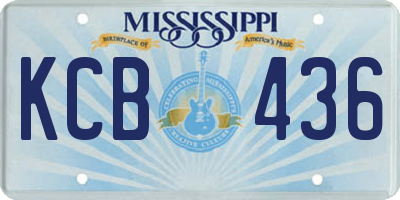 MS license plate KCB436