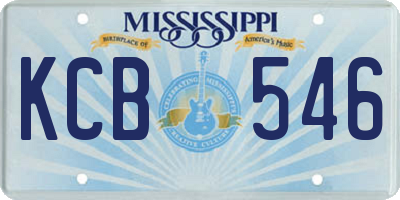 MS license plate KCB546