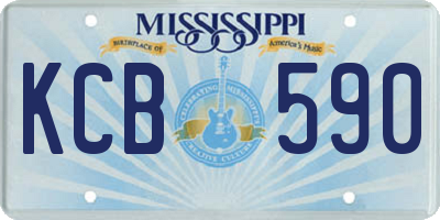 MS license plate KCB590