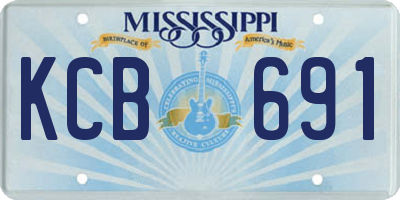 MS license plate KCB691