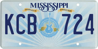 MS license plate KCB724