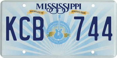 MS license plate KCB744