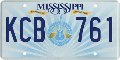 MS license plate KCB761