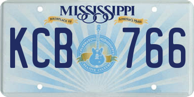 MS license plate KCB766